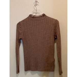 Banana Republic Ribbed Ultra-Fine Merino Wool Pullover, Novel Beige, XS